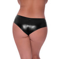 Magic Silk Hard Candy Low Rise Split Crotch Boyshort Black Queen Size - Fantasies Boutique