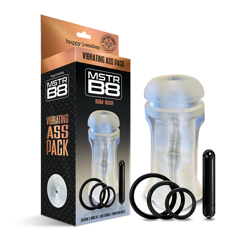 Happy Ending Mstr B8 Vibrating Ass Pack - Bum Rush - Fantasies Boutique