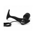 b-Vibe Vibrating Snug & Tug Rechargeable Weighted Silicone Anal Plug with Cockring M Black - Fantasies Boutique