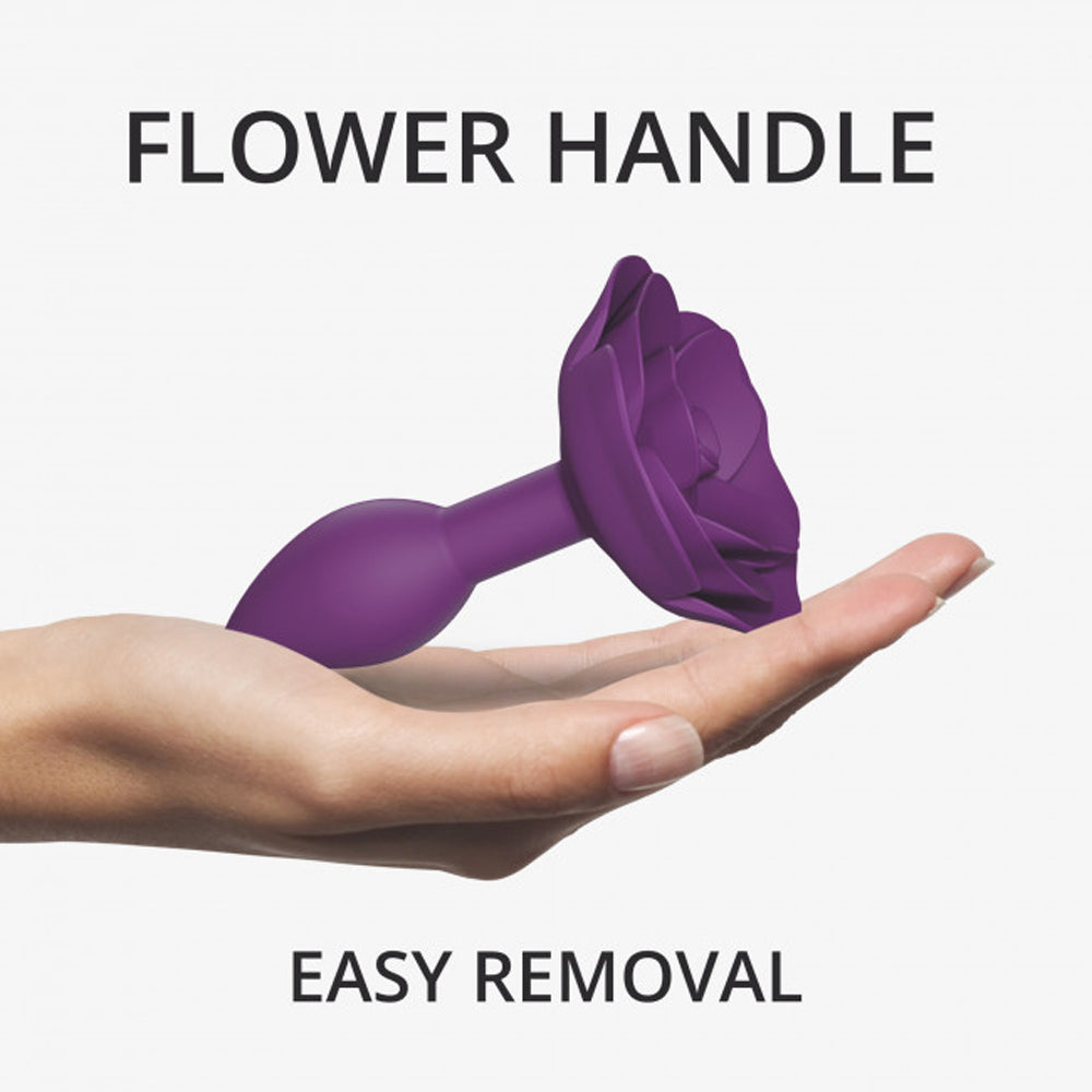 Love to Love Open Roses Silicone Anal Plug Purple Rain S - Fantasies Boutique