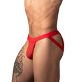 Male Power Mesh 2.0 Strappy Ring Jock Red S/M