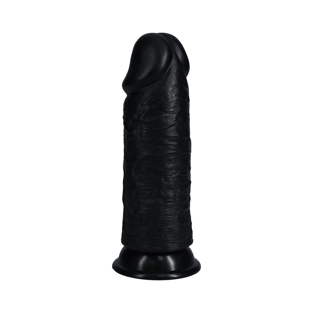 RealRock Extra Thick 8 in. Dildo Black - Fantasies Boutique