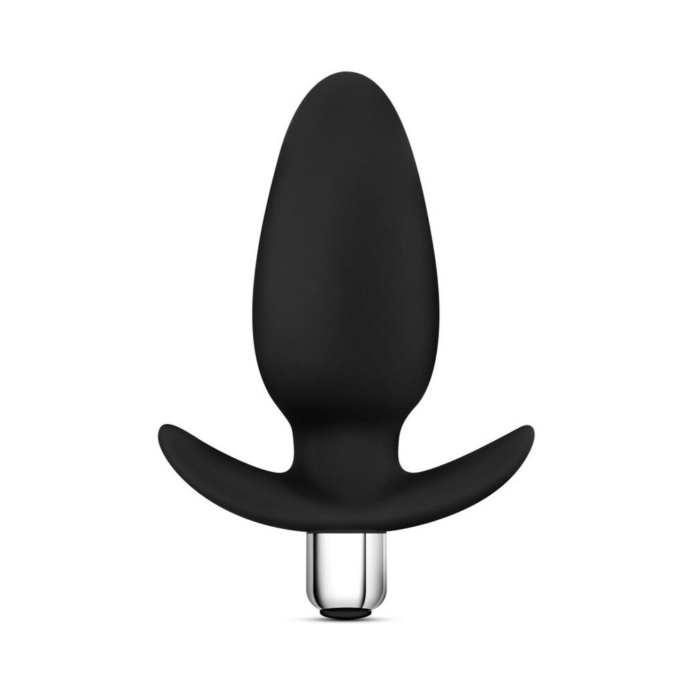 Luxe Little Thumper Vibrating Silicone Anal Plug Black - Fantasies Boutique