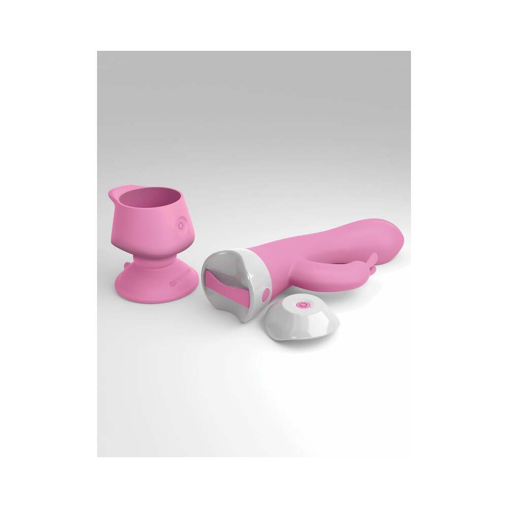 Pipedream 3Some Wall Banger Rabbit Vibrator With Suction Cup Pink - Fantasies Boutique