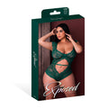 Magic Silk Evermore Cutout Romper Emerald Queen Size