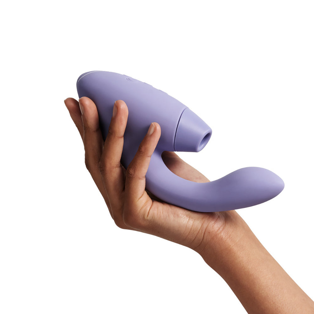 Womanizer Duo 2 Rechargeable Dual Stimulation Pleasure Air and G-Spot Vibrator Lilac - Fantasies Boutique