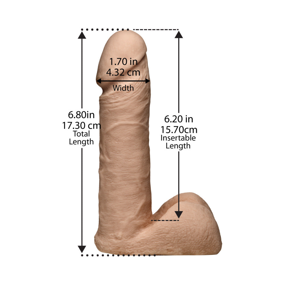 Vac-U-Lock - 7 Inch ULTRASKYN Cock - With Ultra Harness White - Fantasies Boutique