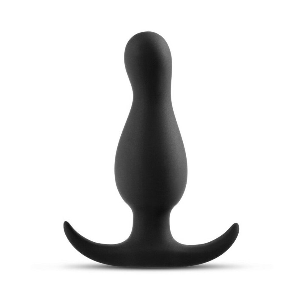 Anal Adventures Platinum Silicone Curve Plug Black - Fantasies Boutique