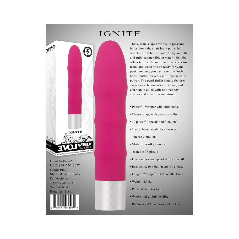 Evolved Ignite 10-Speed Sli mline Vibrator Pink - Fantasies Boutique