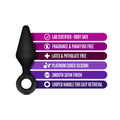 Blush Anal Adventures Platinum Silicone 3-Piece Loop Plug Kit Black - Fantasies Boutique