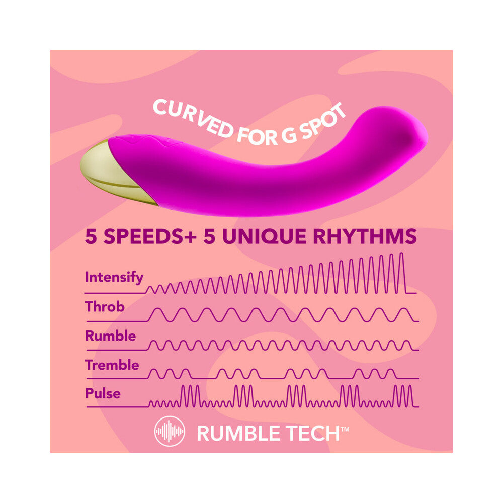 Aria Bangin' AF Rechargeable Silicone G-Spot Vibrator Purple - Fantasies Boutique