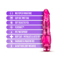 B Yours Vibe 4 Realistic 8 in. Vibrating Dildo Pink - Fantasies Boutique