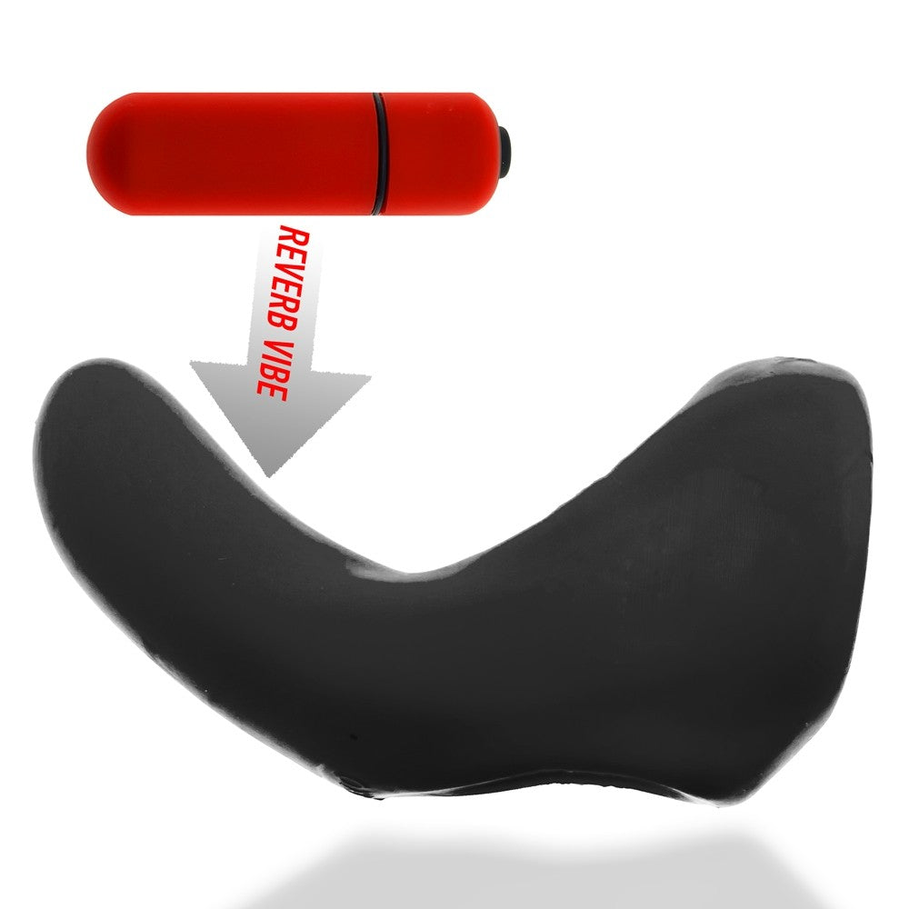 Hunkyjunk Buzzfuck Cock & Ball Sling with Taint Vibrator Tar Ice - Fantasies Boutique