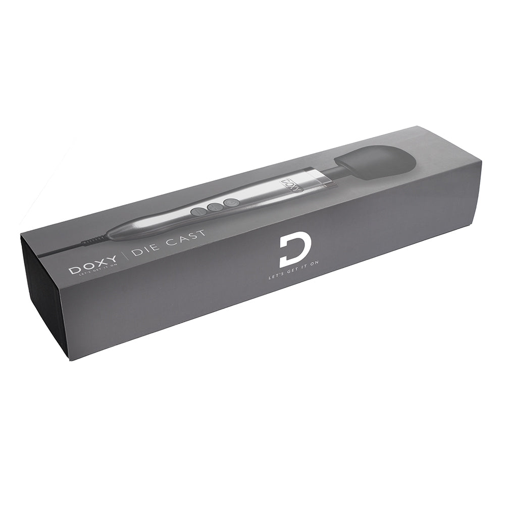 Doxy Die Cast Wand Vibrator Brushed Metal - Fantasies Boutique