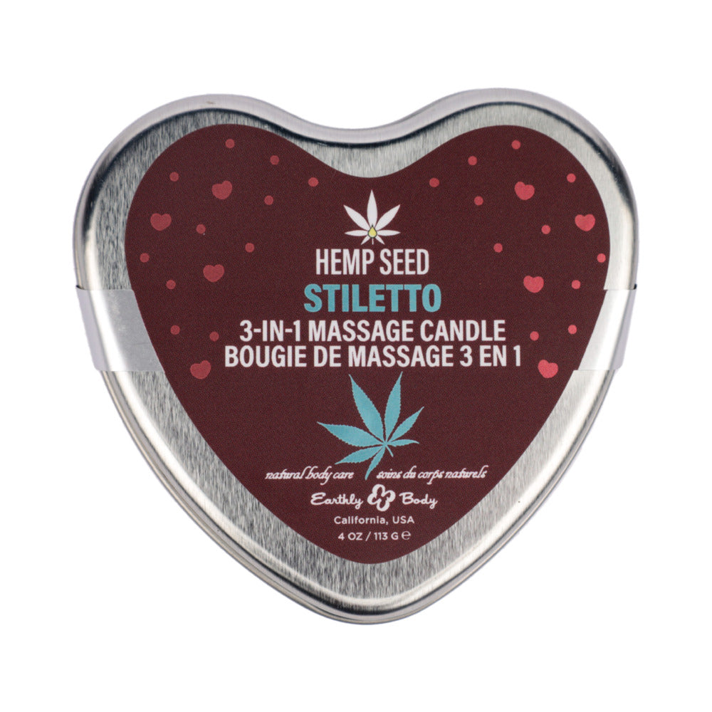 Earthly Body Hemp Seed Valentine 2025 3-in-1 Massage Candle 12-Piece Pre-Pack