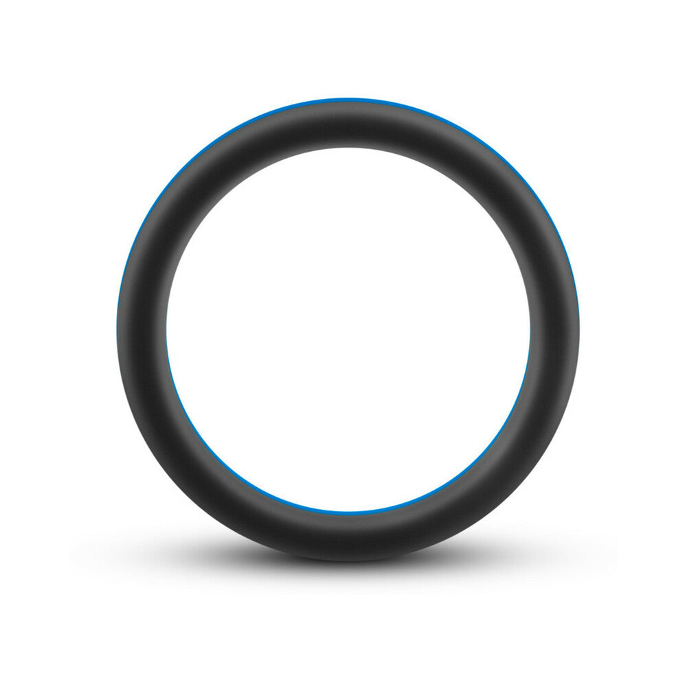 Blush Performance Silicone Go Pro Cock Ring Black/Indigo/Black - Fantasies Boutique