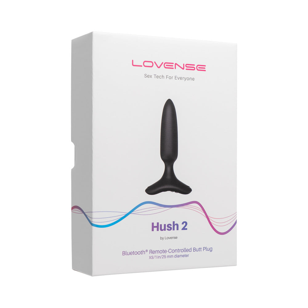 Lovense Hush 2 Bluetooth Remote-Controlled Vibrating Butt Plug XS 1 in. - Fantasies Boutique