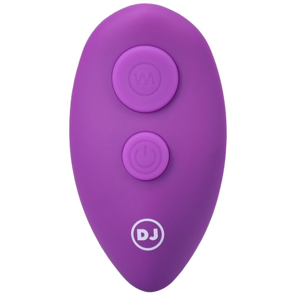 A-Play BEADED VIBE Rechargeable Silicone Anal Plug with Remote Purple - Fantasies Boutique