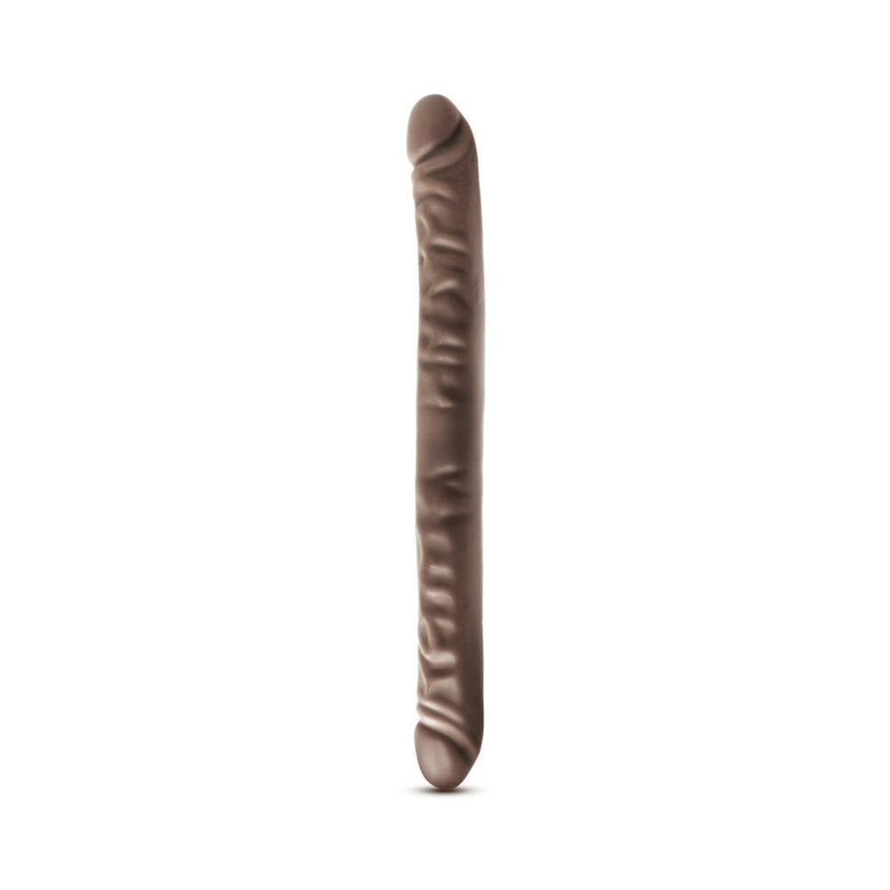 Blush Dr. Skin 18 in. Double Dildo Brown - Fantasies Boutique