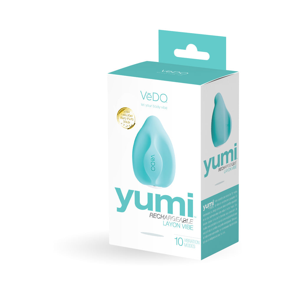 VeDO Yumi Rechargeable Finger Vibe - Tease Me Turquoise - Fantasies Boutique