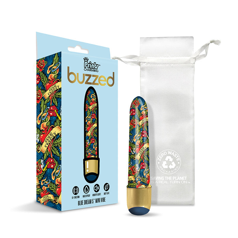 Prints Charming Buzzed 5" Mini Vibe - Blue Dream - Fantasies Boutique