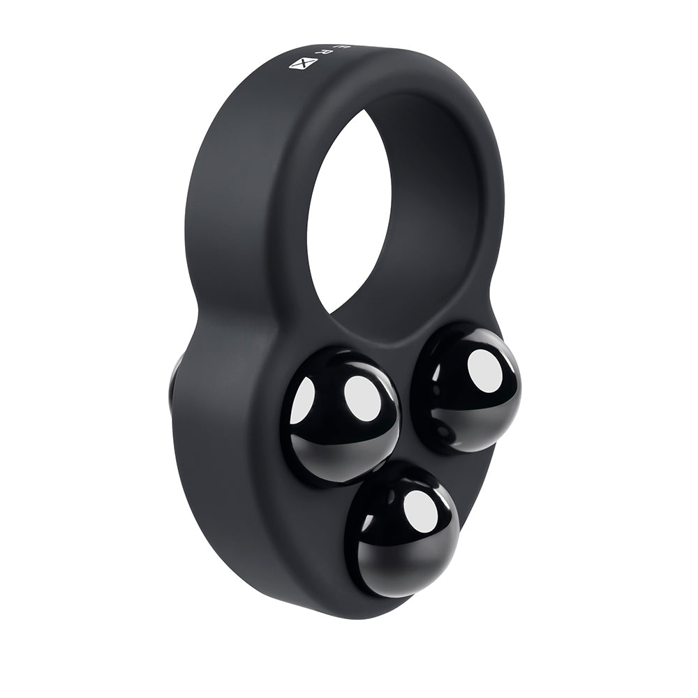 Gender X Workout Ring Weighted Silicone Training Cockring Black - Fantasies Boutique