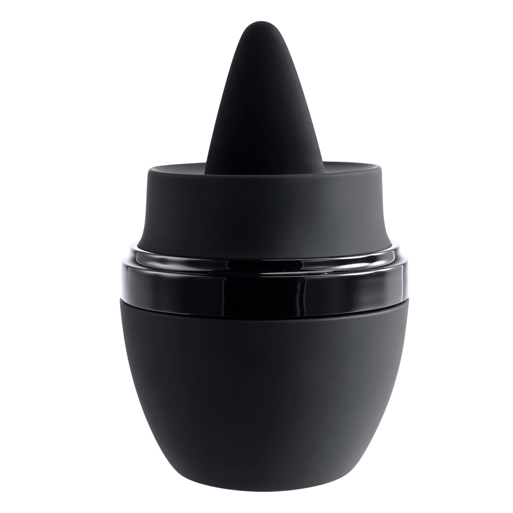 Evolved Tongue Tied Rechargeable Flicking Silicone Tongue Vibrator Black - Fantasies Boutique