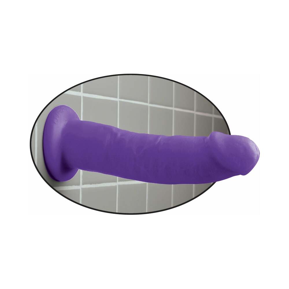 Dillio 9 in. Realistic Dildo With Suction Cup Purple - Fantasies Boutique