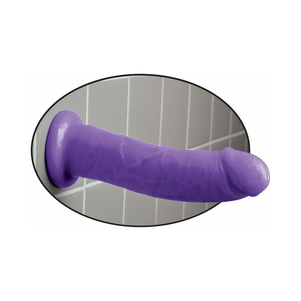 Dillio 8 in. Realistic Dildo With Suction Cup Purple - Fantasies Boutique