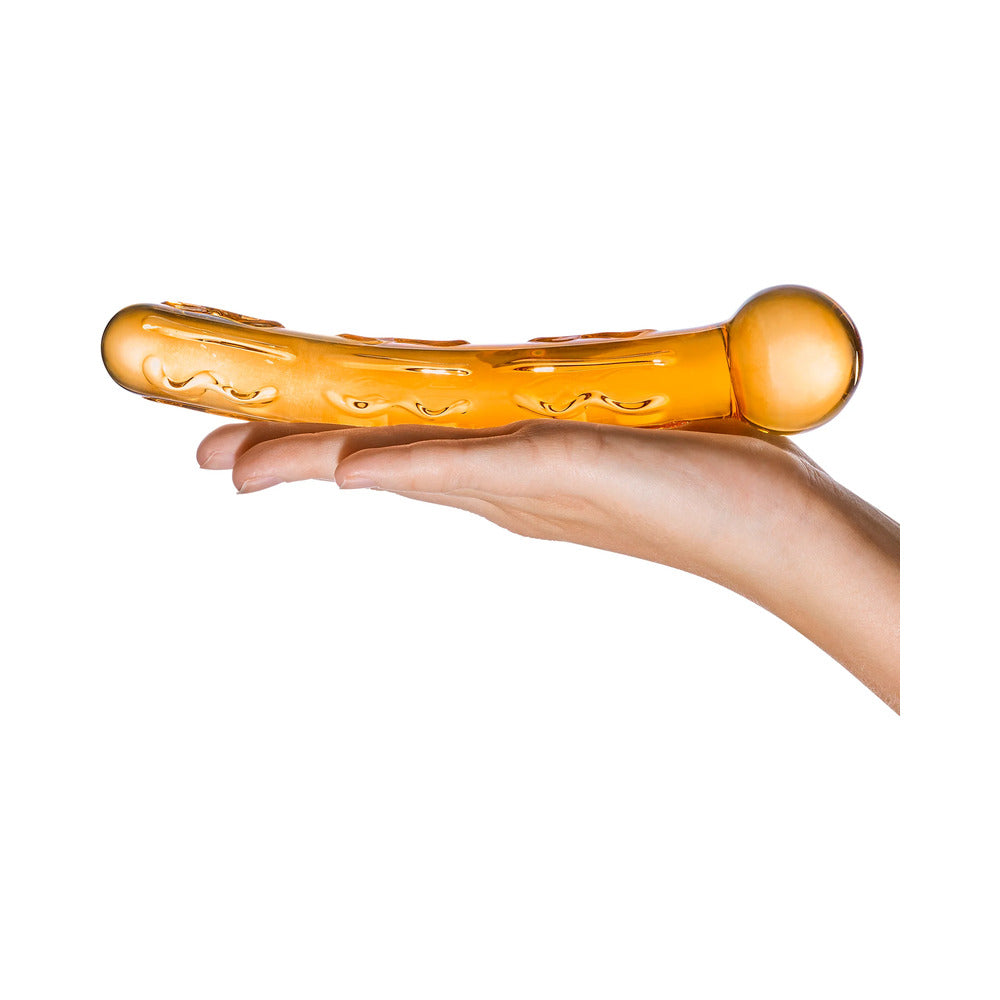 Glas 7.5 in. Orange Tickler Glass Dildo - Fantasies Boutique