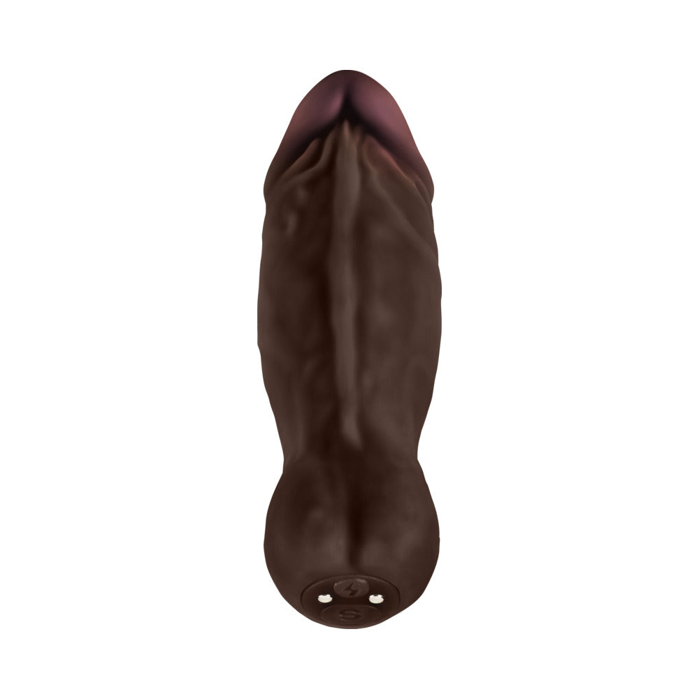 Shaft Bullet Rechargeable Realistic Silicone Mini Vibrator Mahogany - Fantasies Boutique