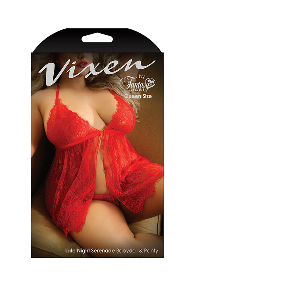 FL Vixen LateNtSerenade Babydoll Red QS - Fantasies Boutique