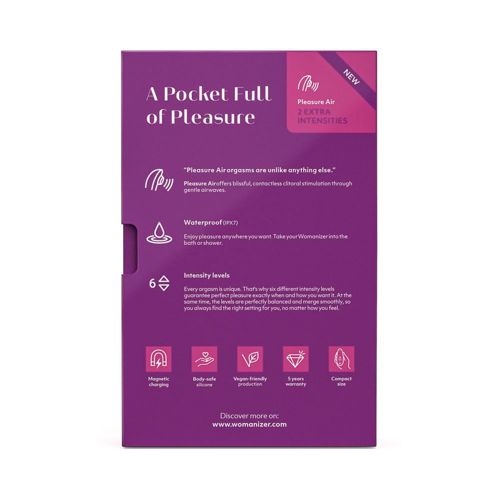 Womanizer Starlet 3 Rechargeable Silicone Compact Pleasure Air Clitoral Stimulator Violet - Fantasies Boutique