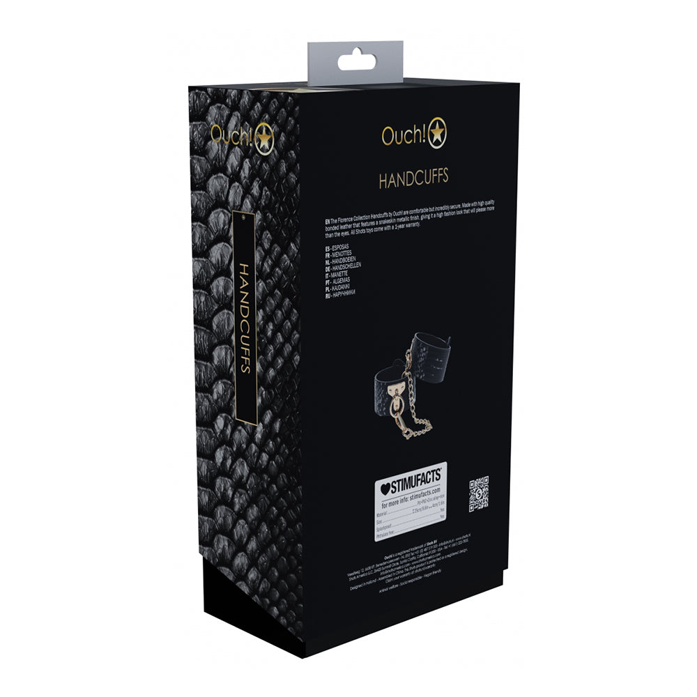Ouch! International Florence Collection Handcuffs Black