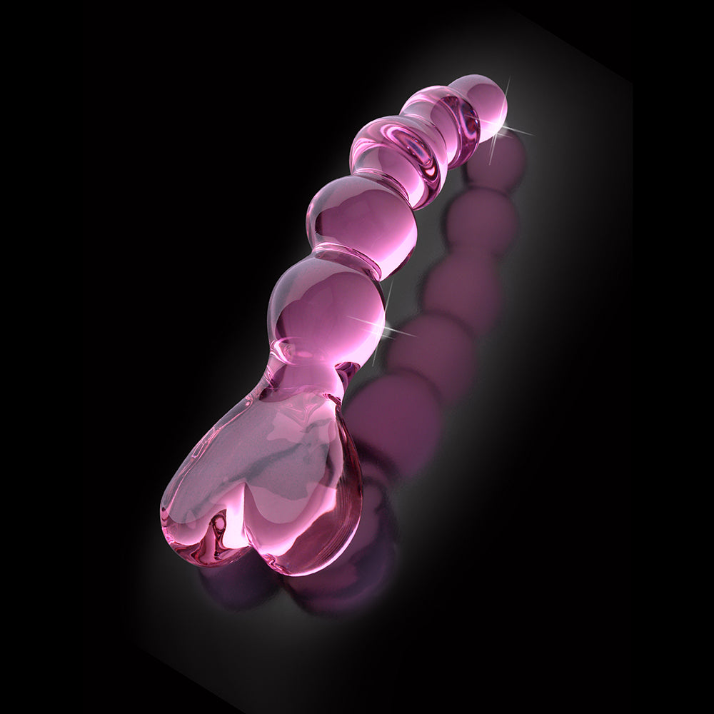 Icicles No. 43 Glass Massager with Heart-Shaped Handle Pink - Fantasies Boutique