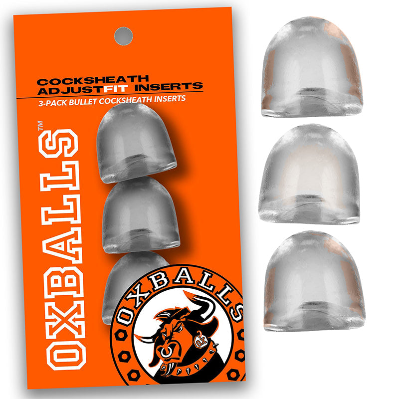 OxBalls ADJUSTFIT INSERT 3-Pack Clear - Fantasies Boutique