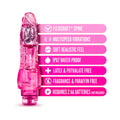 Naturally Yours Fantasy Vibe Realistic 8.5 in. Vibrating Dildo Pink - Fantasies Boutique