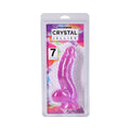 Crystal Jellies Curved Realistic Cock with Balls 7 in. Purple