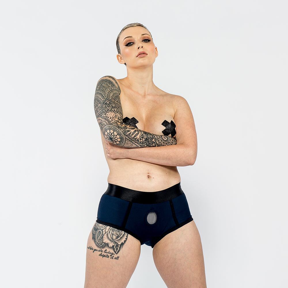 Sportsheets Em.Ex. Fit Harness Navy L - Fantasies Boutique
