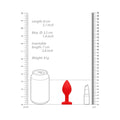 Ouch! Flexible Silicone Diamond Heart Butt Plug Red Large - Fantasies Boutique