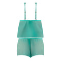 Magic Silk Caribbean Crush Flutter Cami & Short Set Aqua Glow L/XL