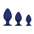 Evolved Get Your Groove On 3-Piece Silicone Anal Plug Set Blue - Fantasies Boutique