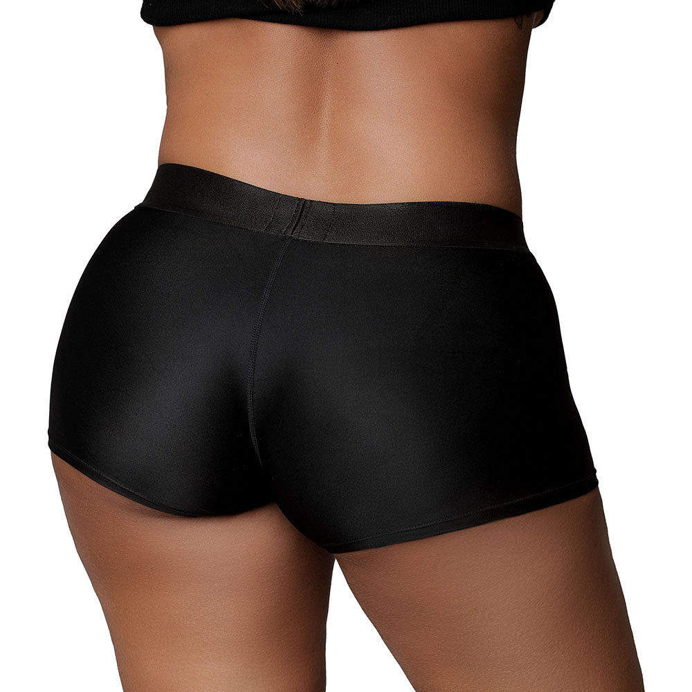 Ouch! Vibrating Strap-on Boxer Black XL/2XL - Fantasies Boutique