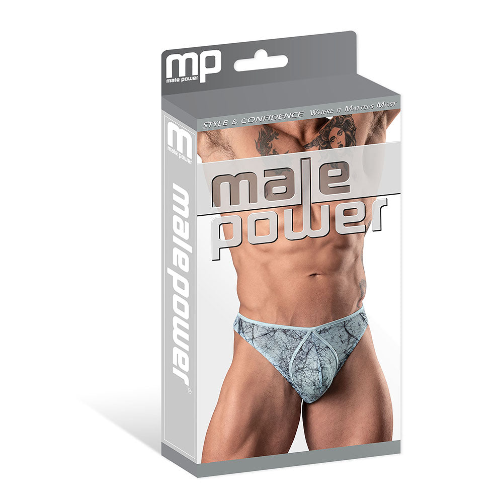 Male Power Marble Mesh Mini Moonshine Silver Blue L/XL