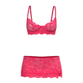 Magic Silk Get It Girl Bra, Skirt & Thong Set Diva Pink Queen Size
