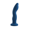 Gender X Snuggle Up Vibrating 7 in. Dildo and Lingerie-Style Strap-On Harness Set Blue/Black