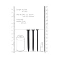 Ouch! Urethral Sounding Textured Silicone Screw Plug Set Black 9 mm / 13 mm / 16.5 mm