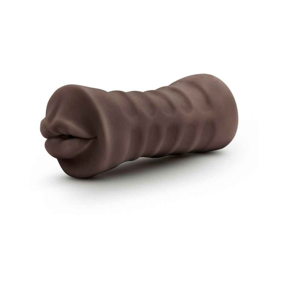 Hot Chocolate Heather Oral Stroker with Bullet Vibrator Brown - Fantasies Boutique