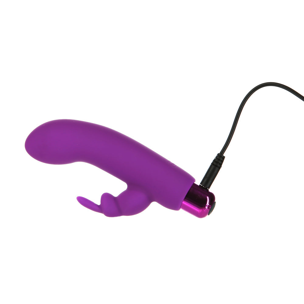 Powerbullet Alice's Bunny Rechargeable Bullet Vibrator with Silicone Rabbit Sleeve Purple - Fantasies Boutique