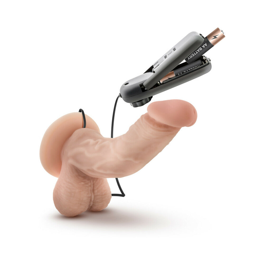 Dr. Skin Dr. Ken Realistic 6.5 in. Vibrating Dildo with Balls Beige - Fantasies Boutique